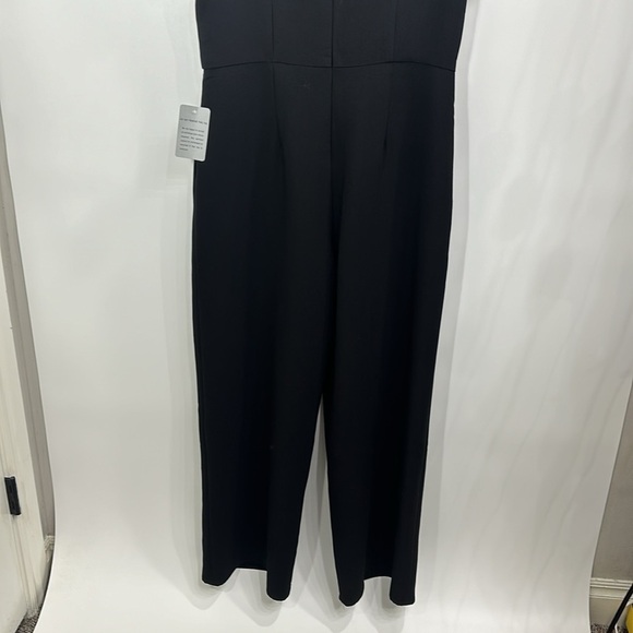 Gal Meets Glam Nadia Black jumpsuit faux pearl trim size 14. NWT - Picture 11 of 14
